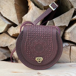 Работа Женская сумка из натуральной кожи "КОЛОРИТ" ЦВЕТ Бордо