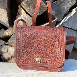 Робота ЖІНОЧА СУМКА "СОНЦЕ КАРПАТ" теракот