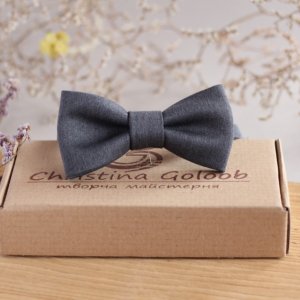 Работа Галстук-бабочка мышино-серый