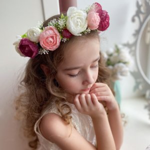 Робота Вінок з піона малиново-персиковими