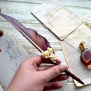 Работа Шариковая ручка со сменным зарядом."Нежные цветы"