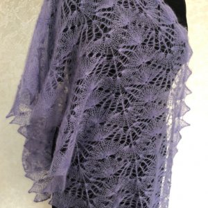 Работа Палантин ажурный    ′Лавандовое настроение′