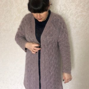 Работа Кардиган воздушный и теплый из кидмохера