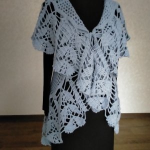 Работа Жилет ажурный, накидка ажурная круглая