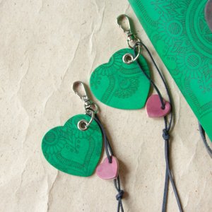 Работа Брелок сердце зеленый