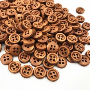 Работа Пуговицы дерево 9мм на 4 удара