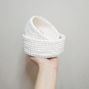 Робота Набір білих трикотажних кошиків, 2 шт