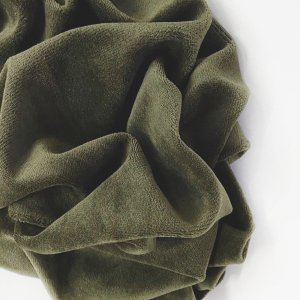 Робота Тканина велюр бавовна для рукоділля хакі