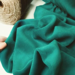 Робота Тканина велюр бавовна для рукоділля зеленка