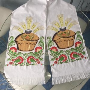 Работа Полотенце под каравай Хлеб и соль