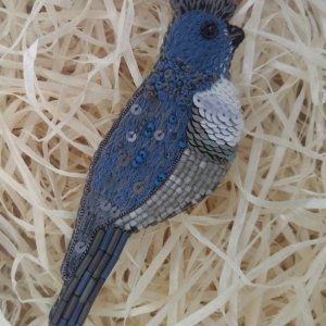 Робота Брошка вишита Фазан