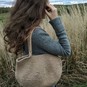 Работа Сумка шоппер. Вязаная сумка. Эко сумка. Плетеная сумочка.