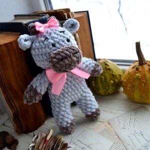 Работа Плюшевая коровка. Подарок для ребенка. Игрушка для девочки