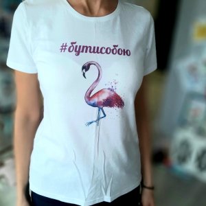 Робота Футболка жіноча "Фламінго"