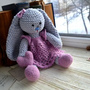 Работа Плюшевая зайка. Подарок для ребенка, для любимой