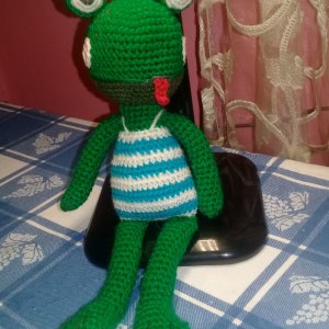 Работа игрушка Лягушка