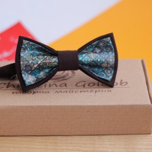 Робота Краватка-метелик шоколадний "Ромби"