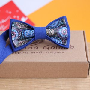 Робота Краватка-метелик синій "Мозаїка"