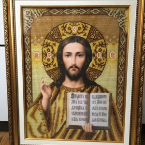 Работа иконы бисером
