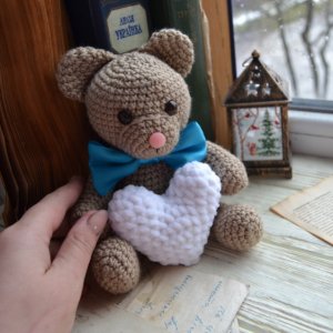 Работа Вязаный мишка. Подарунокдля коханои.Подарунок для дтины.
