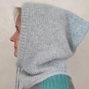 Робота Капор з пуху норки сірий