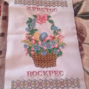 Работа полотенце Пасхальный