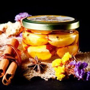 Работа Бразильский орех в меду / Орехи в меде / крафтовой / Мед