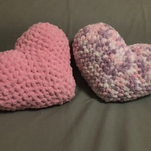 Работа Сердце, подушка из плюша