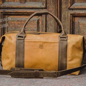 Робота Спортивна шкіряна сумка. Чоловіча дорожня сумка