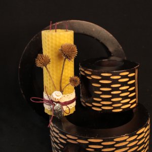 Работа Свечи из вощины, свечи воск с декором