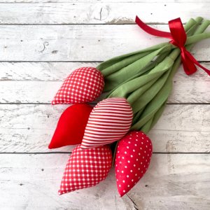 Работа Букет текстильные тюльпаны тильда в день матери