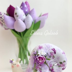 Работа Улитка Тильда сиреневый