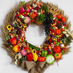 Робота Український вінок ручної роботи на стіну, двері. Подарунок