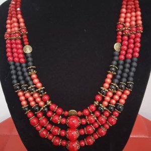 Работа Красные бусы, бусы в этно стиле ручной работы Украинский