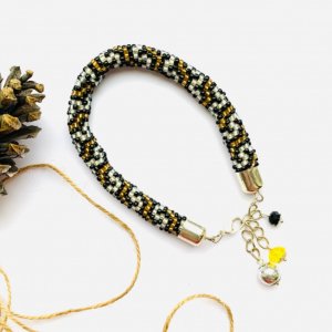 Работа Браслет жгут из бисера античное плетение