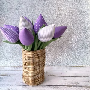 Работа Букет текстильные тюльпаны тильда подарок на день матери