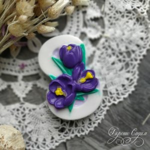 Работа Мыло «8 марта с крокусами»