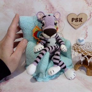 Робота Маленьке крісло ляльки іграшки, меблі ручної роботи