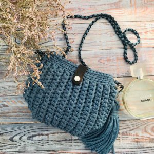 Робота В'язана сумка  Джинс