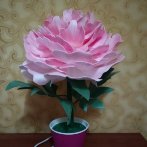 Работа Пион нежно розовая