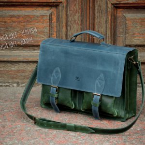 Работа Кожаный деловой портфель . Мужская деловая сумка 