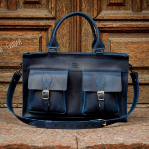 Работа Кожаная мужская сумка. Портфель под ноутбук