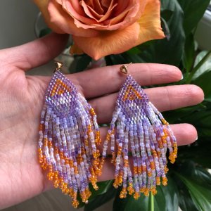 Работа Серьги в стиле бохо