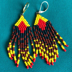 Работа Серьги из бисера в стиле бохо