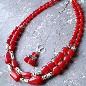 Работа Комплект с большими натуральными кораллами