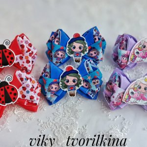 Работа Бантики с репсового ленты