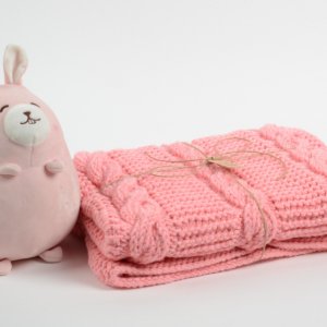 Работа Детский вязаный плед. Размер 80х95 см.