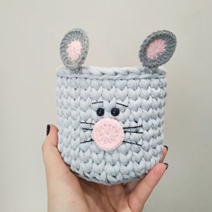 Робота Трикотажний кошик "Мишеня", 1 шт