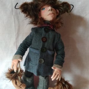 Робота Інтер'єрна текстильна лялька -подарок сувенір