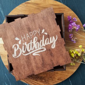 Работа Подарочные коробки, подарочная коробка "Happy Birthday"